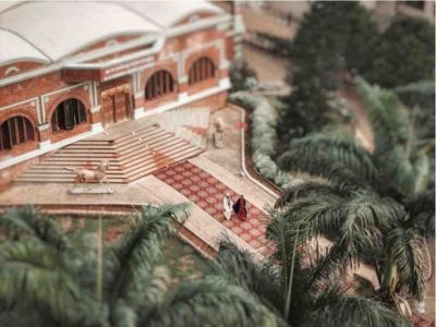 Photo of Cartagena's cathedral at the background and some colonial style houses